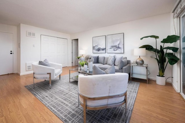 living room featuring hardwood / wood-style flooring