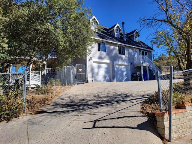 view of home's exterior featuring a garage