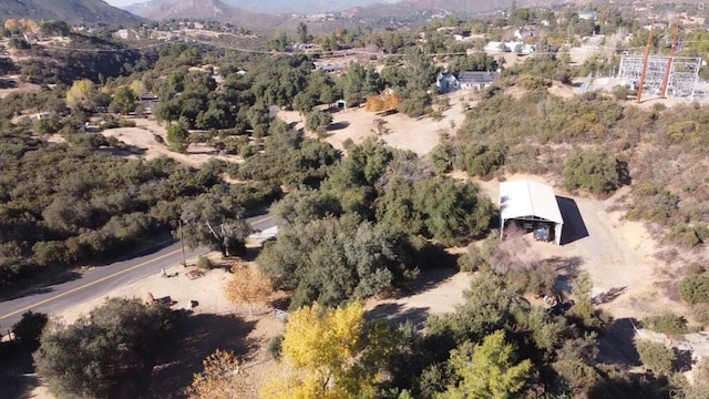 bird's eye view with a mountain view