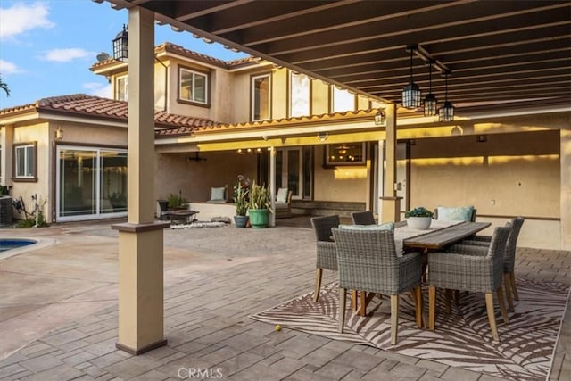 view of patio / terrace featuring central AC unit