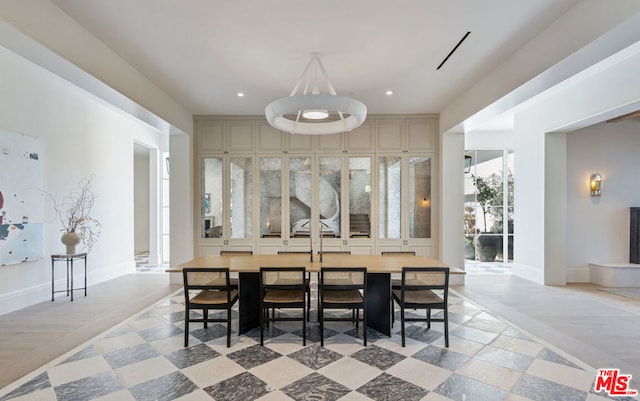 view of dining area