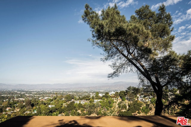 exterior space featuring a mountain view