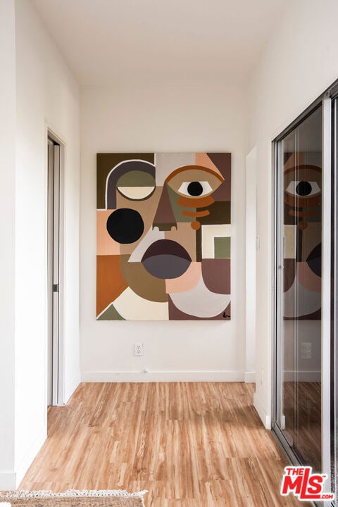 hall featuring hardwood / wood-style flooring