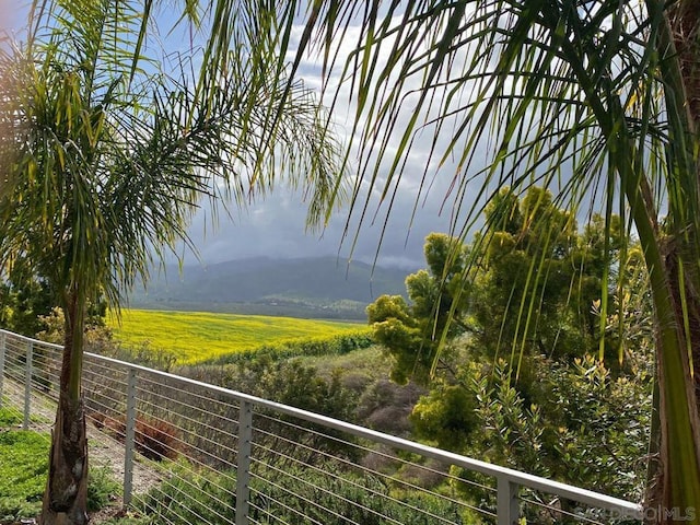 exterior space with a rural view