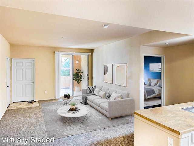 view of carpeted living room