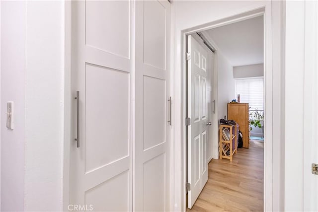 hall featuring light hardwood / wood-style floors