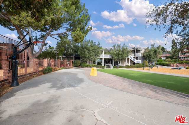 view of basketball court