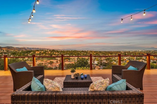 view of deck at dusk