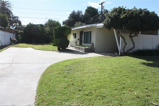 view of yard with a patio area and fence