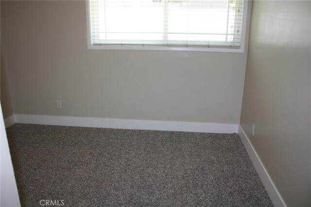 unfurnished room featuring a wealth of natural light and carpet floors