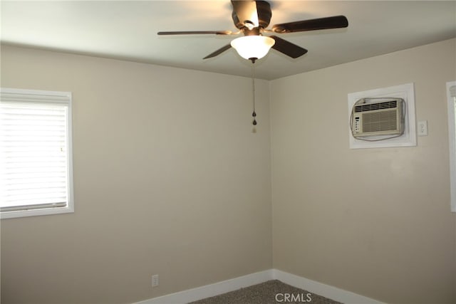 spare room with a wall mounted AC