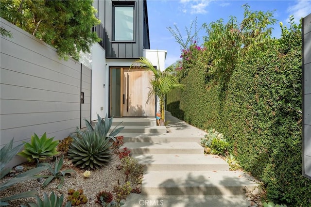 view of doorway to property