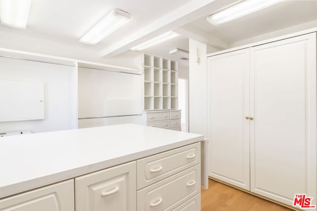 walk in closet featuring light wood-type flooring