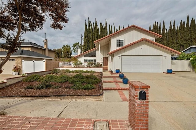 view of front facade with a garage