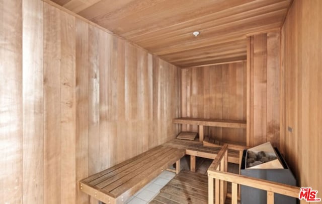 view of sauna / steam room featuring wood-type flooring