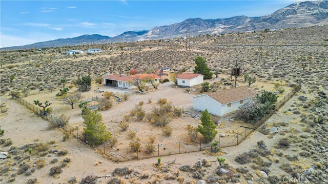 32222 Richard St, Lucerne Valley, CA 92356 - bird's eye view featuring a rural view, a mountain view, and a desert view