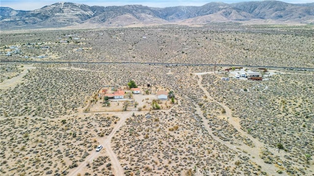 32222 Richard St, Lucerne Valley, CA 92356 - birds eye view of property with a mountain view, a desert view, and a rural view