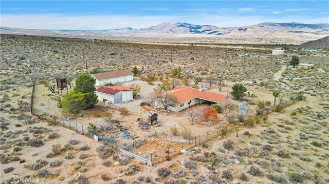 32222 Richard St, Lucerne Valley, CA 92356 - drone / aerial view featuring a mountain view, a rural view, and view of desert