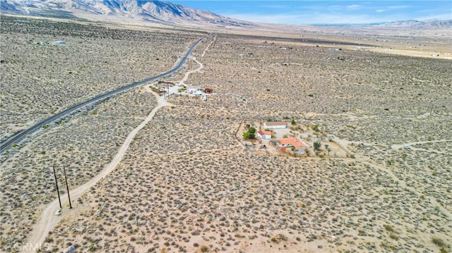 32222 Richard St, Lucerne Valley, CA 92356 - bird's eye view with a rural view, view of desert, and a mountain view