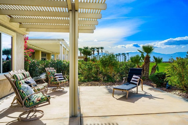 view of patio / terrace with a pergola