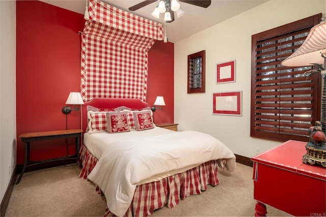 18669 Via Catania, Rancho Santa Fe, CA 92091 - bedroom with carpet flooring, baseboards, and ceiling fan