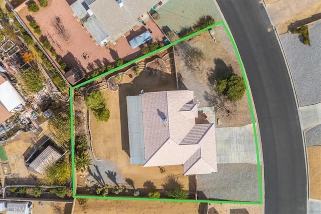 8550 Condalia Ave, Yucca Valley, CA 92284 - aerial overview of property's location with property parcel outlined