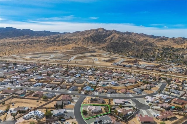 aerial view featuring a mountain view