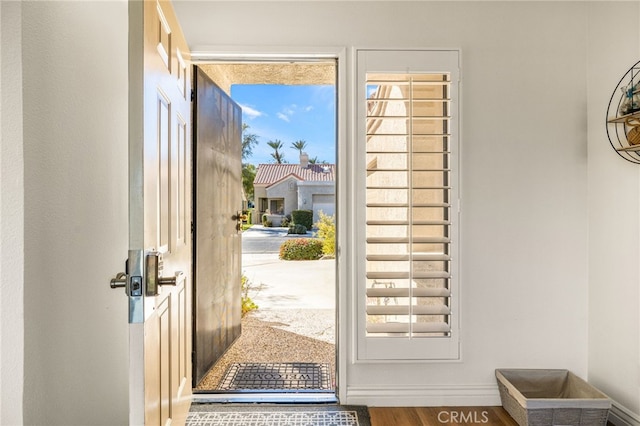 view of doorway to outside