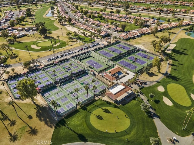 aerial view with golf course view