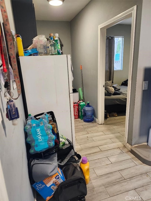 washroom featuring light hardwood / wood-style flooring