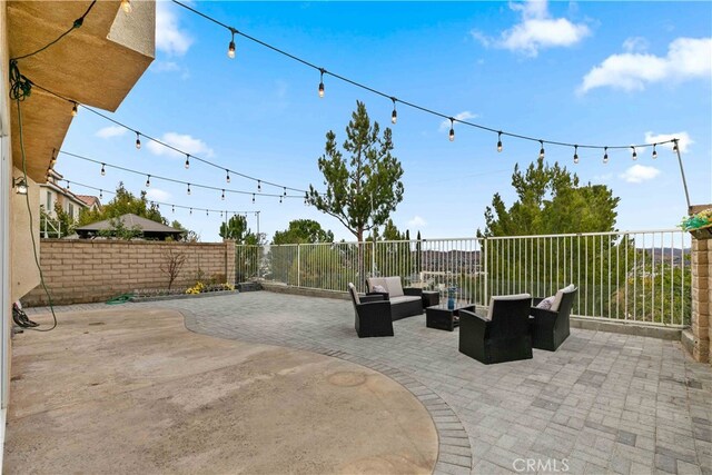 view of patio / terrace featuring outdoor lounge area