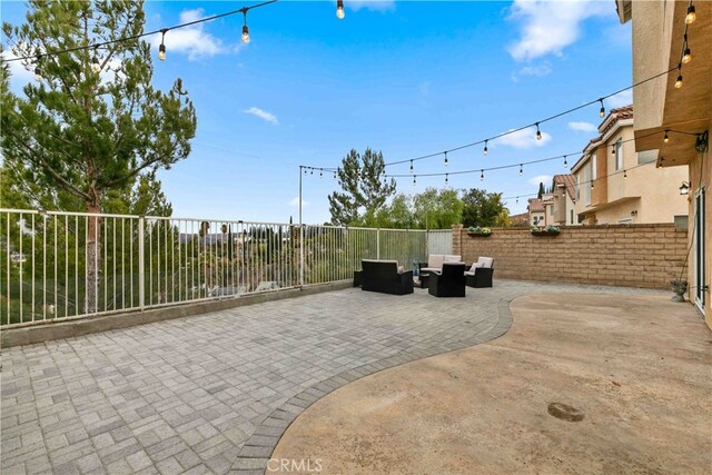 view of patio with outdoor lounge area