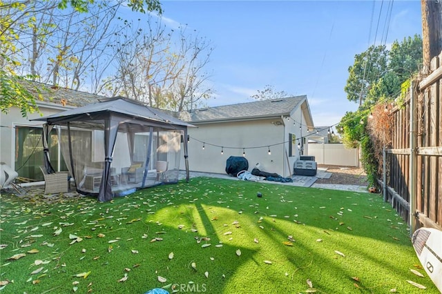 exterior space with a lawn