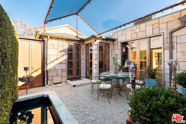 view of patio / terrace with french doors