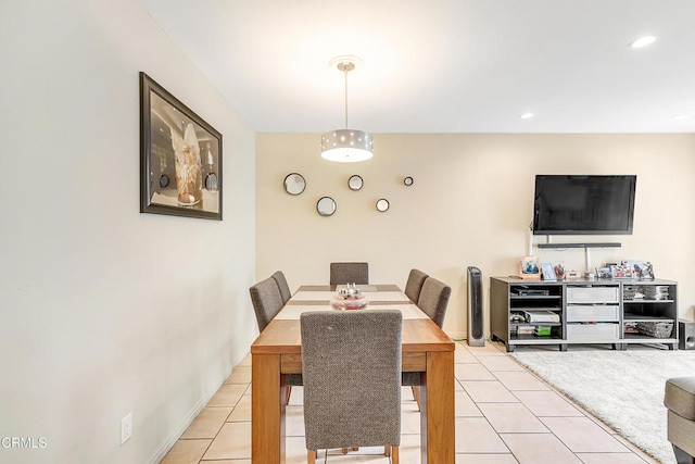 view of tiled dining area