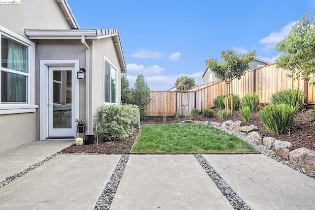 view of yard with a patio area