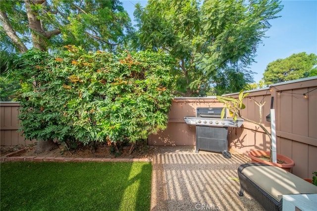 view of patio with grilling area