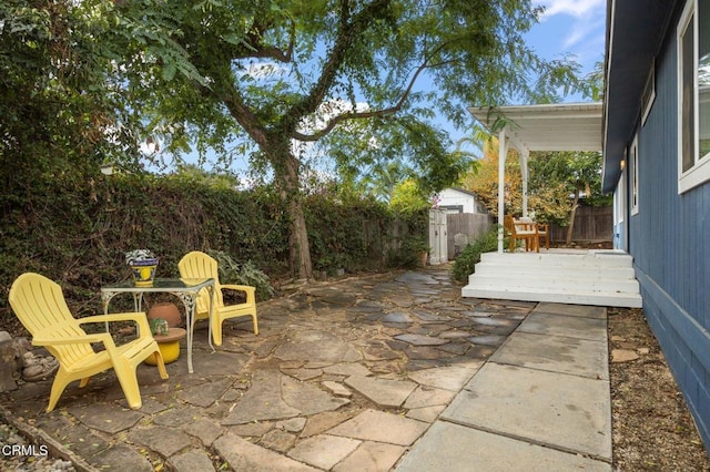 view of patio with a deck