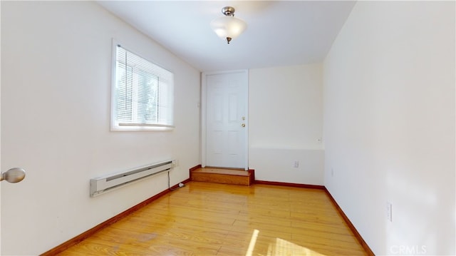 2049 Argyle Ave, Los Angeles, CA 90068 - unfurnished room featuring light wood-type flooring and a baseboard heating unit