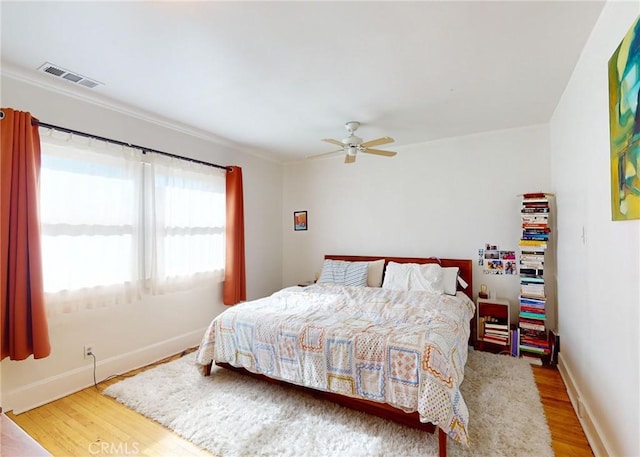 2049 Argyle Ave, Los Angeles, CA 90068 - bedroom with wood finished floors and ceiling fan