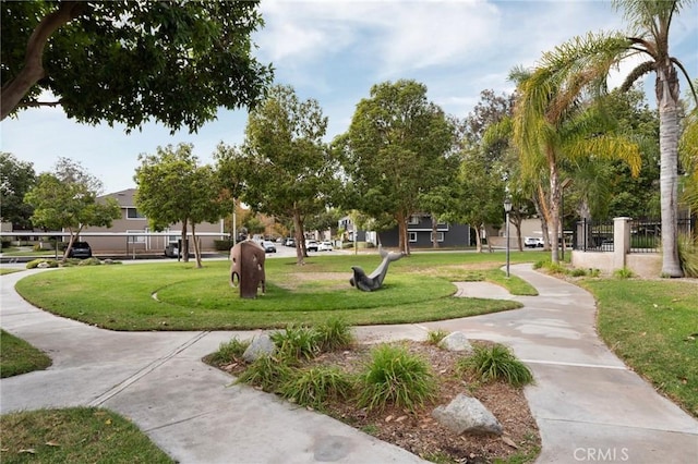 surrounding community featuring a lawn