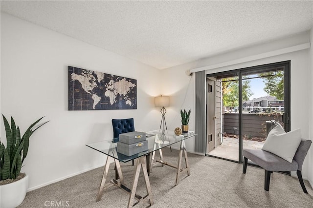19106 Alamo Ln Unit 169, Yorba Linda, CA 92886 - office with a textured ceiling and carpet
