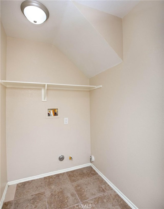 laundry area with washer hookup and hookup for a gas dryer