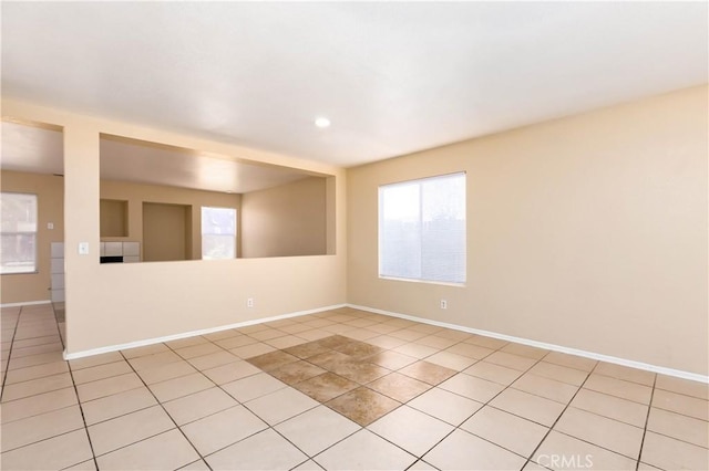 view of tiled spare room