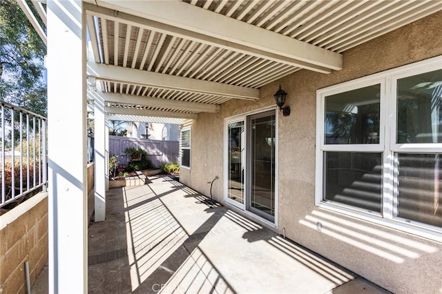 balcony with a patio