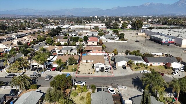 aerial view featuring a mountain view