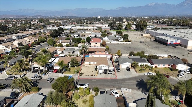 bird's eye view with a mountain view