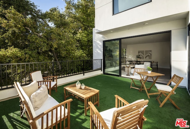 view of patio featuring an outdoor hangout area