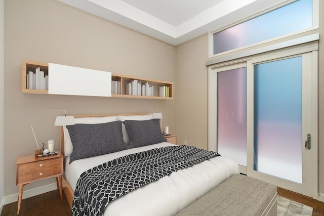 bedroom featuring hardwood / wood-style floors