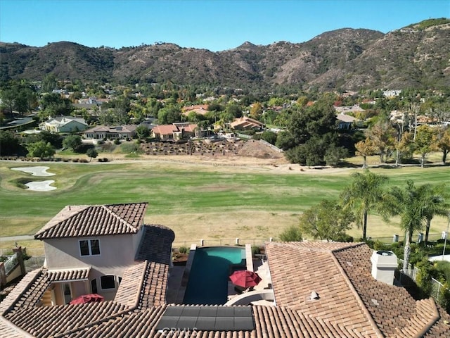 view of home's community featuring a mountain view